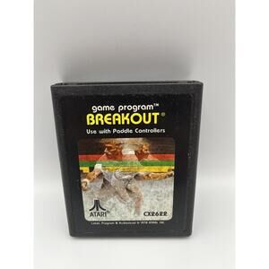 Tested/Works Breakout -Pic Label- (Atari 2600, 1978) Authentic Cartridge Only